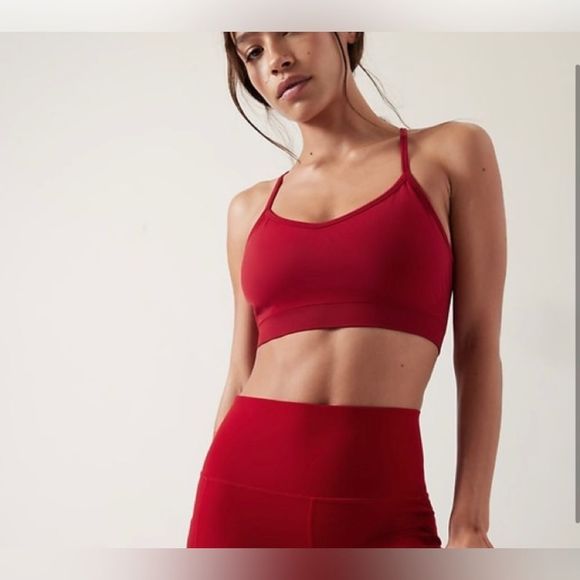 NWT Athleta Renew Bra A-C Extra. Large  Dandy Red - Picture 1 of 7